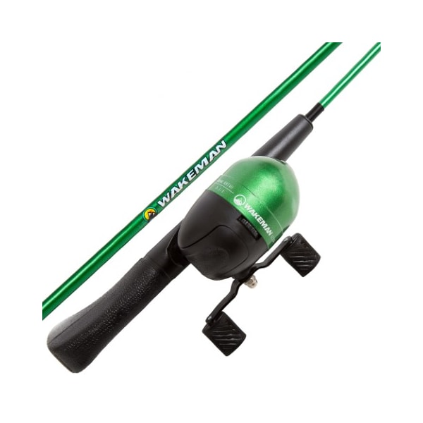 Leisure Sports Fishing Rod and Reel Combo with Tackle Set, Spincast Pole, Gear for Small Fish for Kids, Green 211414OWR - main